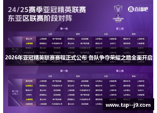 2026年亚冠精英联赛赛程正式公布 各队争夺荣耀之路全面开启